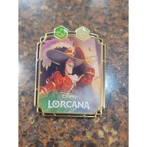 NEW Captain Hook DISNEY Lorcana Pin Official Event Promo Villains